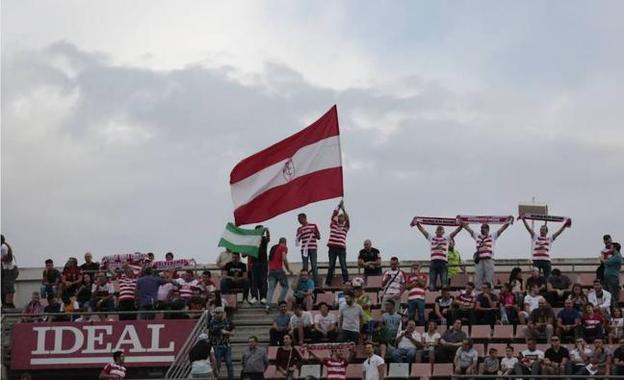 Gradas durante el partido entre el Granada CF y el Real Oviedo. /Alfredo Aguilar