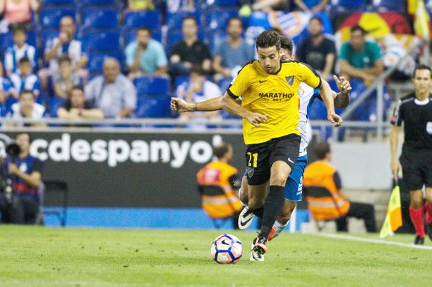 El asturiano Jony, en un partido del Málaga. /XAVIER BONILLA