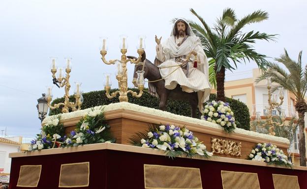Stmo. Cristo de la Victoria en su Entrada Triunfal en Jerusalén, La Borriquita, en Pulpí./IDEAL