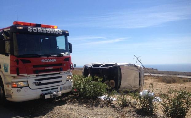 Accidente producido este lunes en la A-7.
