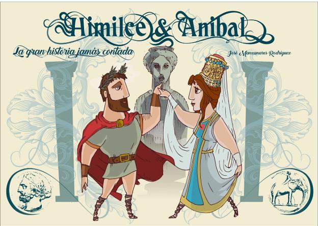 Portada del cuento sobre Aníbal e Himilce realizada por el artista linarense./JOSÉ MANZANARES