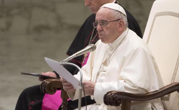 El Papa, en su audiencia semanal en el Vaticano./Maurizio Brambatti (Efe)