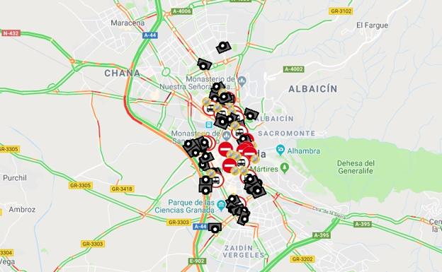 17 kilómetros de atasco en la Circunvalación a causa de la lluvia