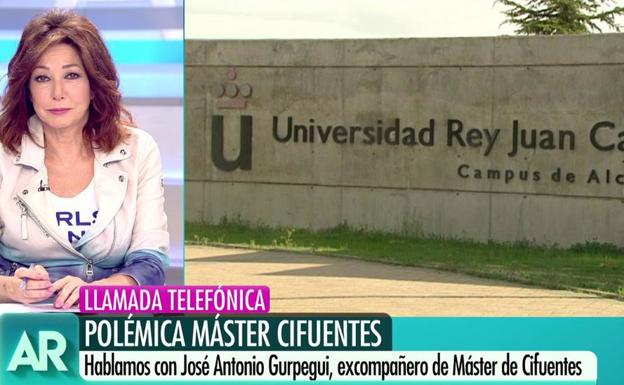 Críticas a Ana Rosa por lo ocurrido en pleno directo con el máster de Cifuentes