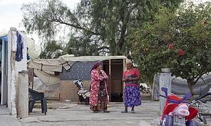 Uno de los «asentamientos ilegales» próximo al barrio de Los Álamos. :: SALVADOR RODRÍGUEZ/