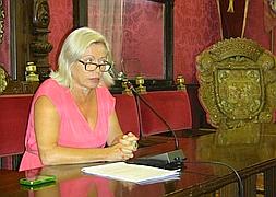 María Escudero, este lunes en rueda de prensa. / IDEAL/
