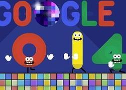 Año Nuevo 2014, doodle de fiesta de Google para celebrar enero