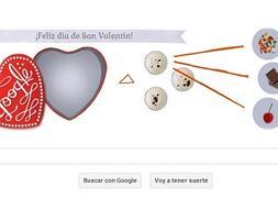 Día de San Valentín, Google invita a los enamorados a hacer bombones en su doodle