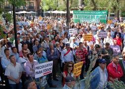 Hace tres años los agricultores se manifestaron para pedir el almacenamiento del aceite :: IDEAL/