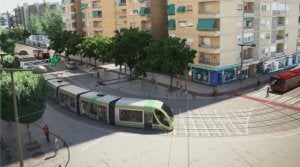 Un metro similar al que circulará por las calles de Granada, Albolote, Maracena y Armilla. /IDEAL/
