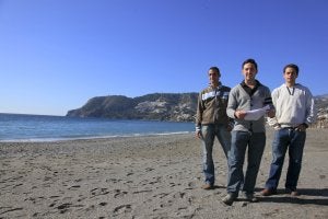 Juan Carlos Cacín, Jorge Lorenzo Barbero y Marcos Garciolo Muñoz, de la nueva asociación por la segregación. :: MARÍA ZAFRA/