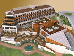 Imagen futura de la nueva residencia de mayores de los Capuchinos que se construirá en el Serrallo. :: IDEAL/