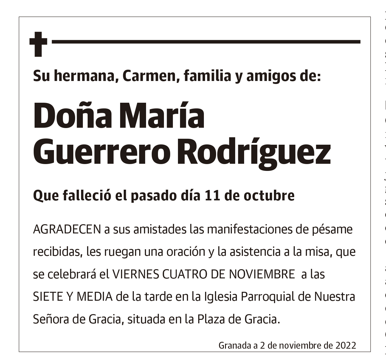 Doña María  Guerrero Rodríguez