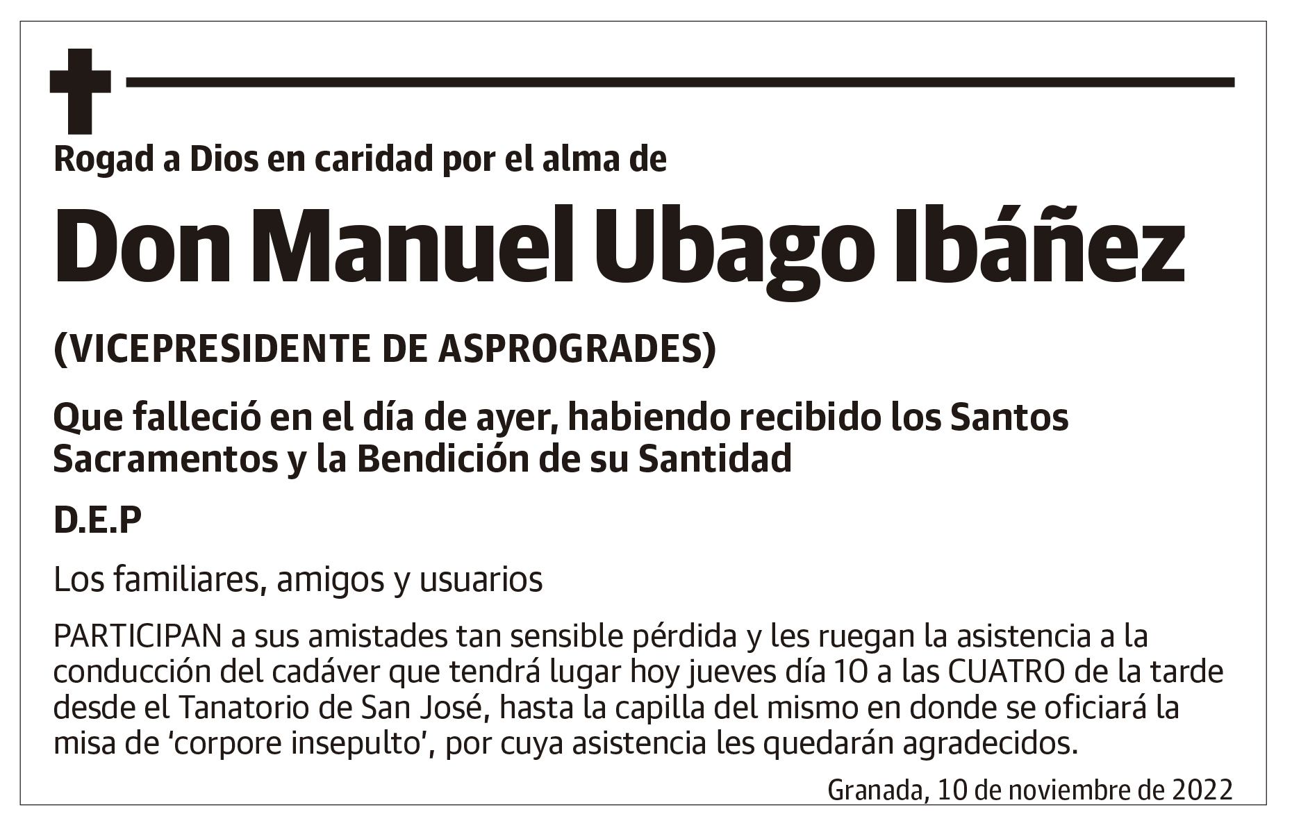 Don Manuel Ubago Ibáñez