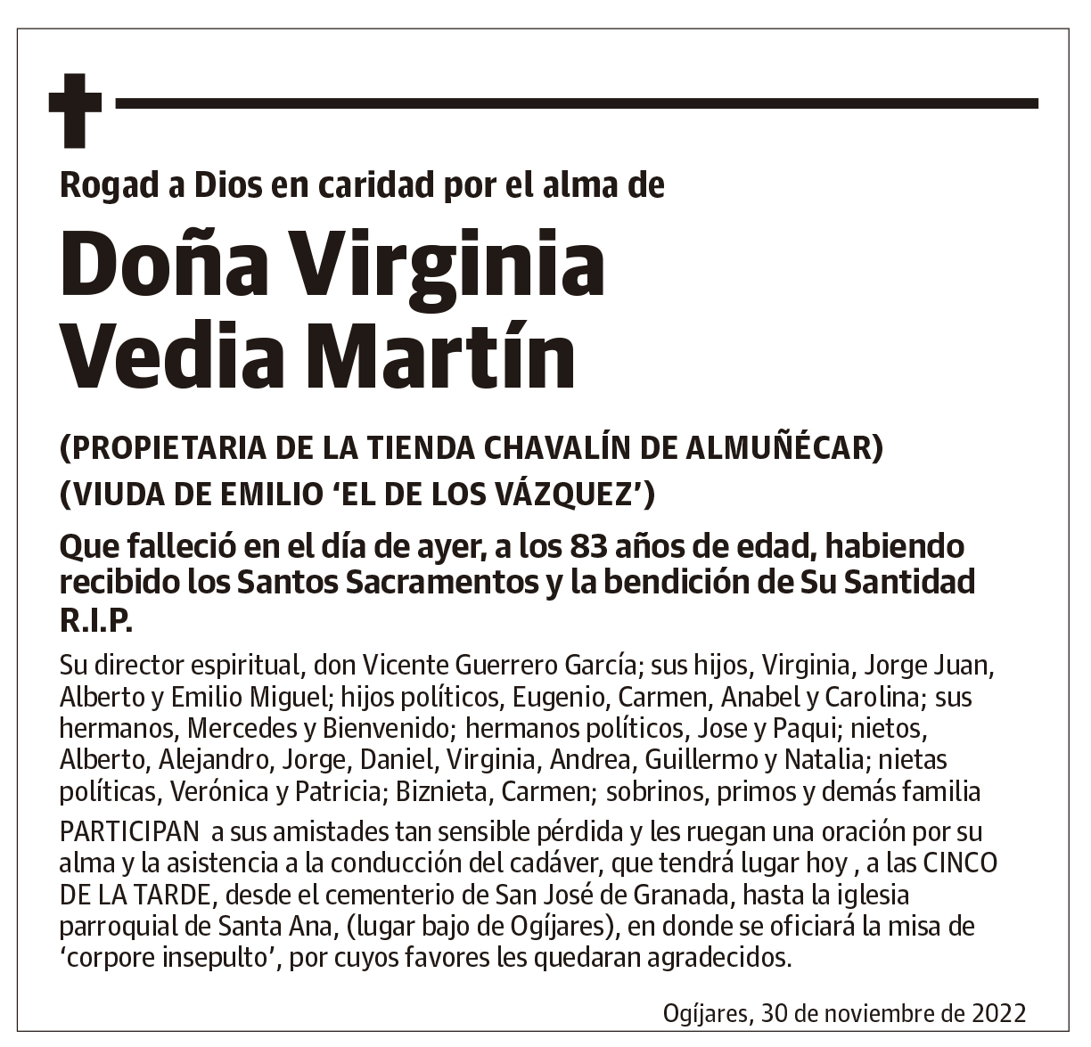 Doña Virginia  Vedia Martín