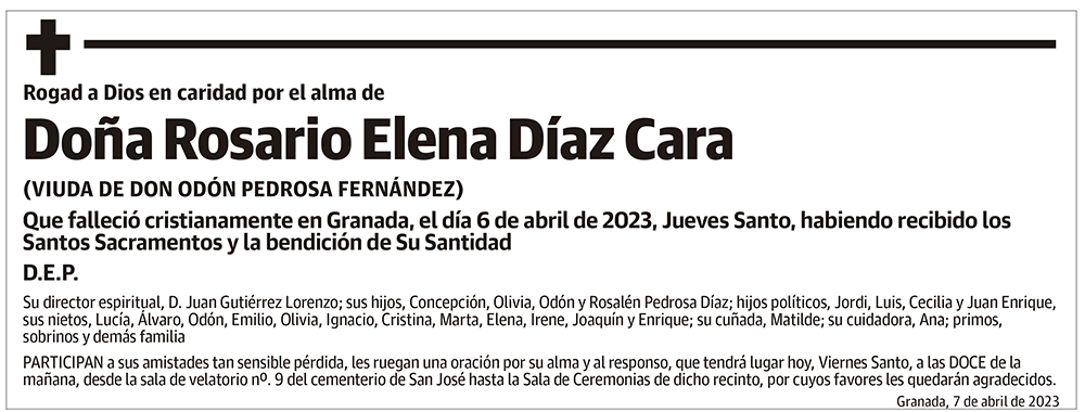 Doña Rosario Elena Díaz Cara