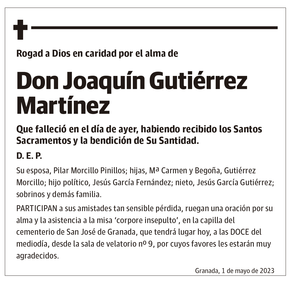 Don Joaquín Gutiérrez Martínez