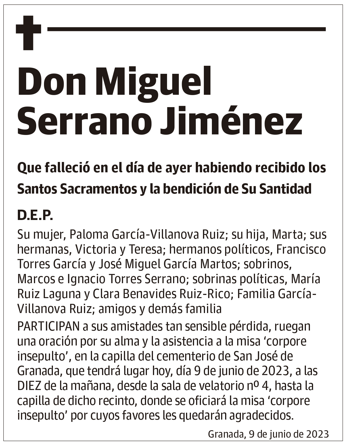 Don Miguel  Serrano Jiménez