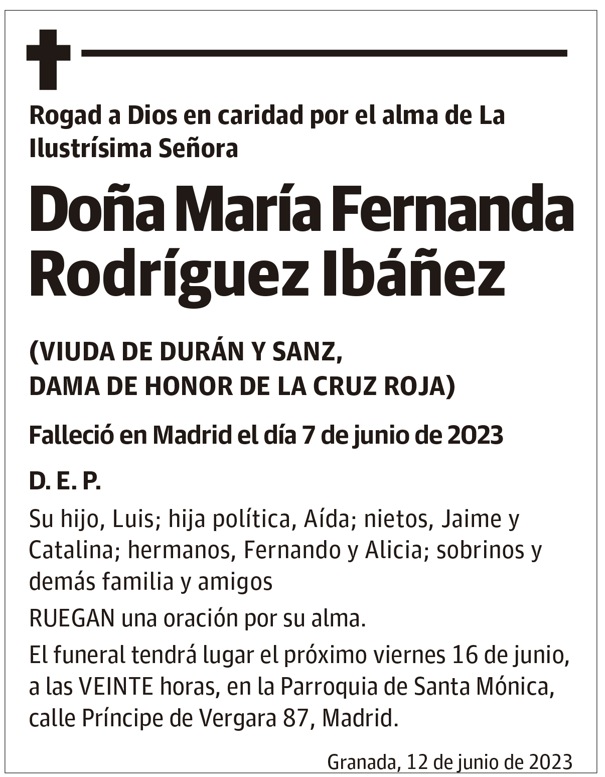Doña María Fernanda Rodríguez Ibáñez