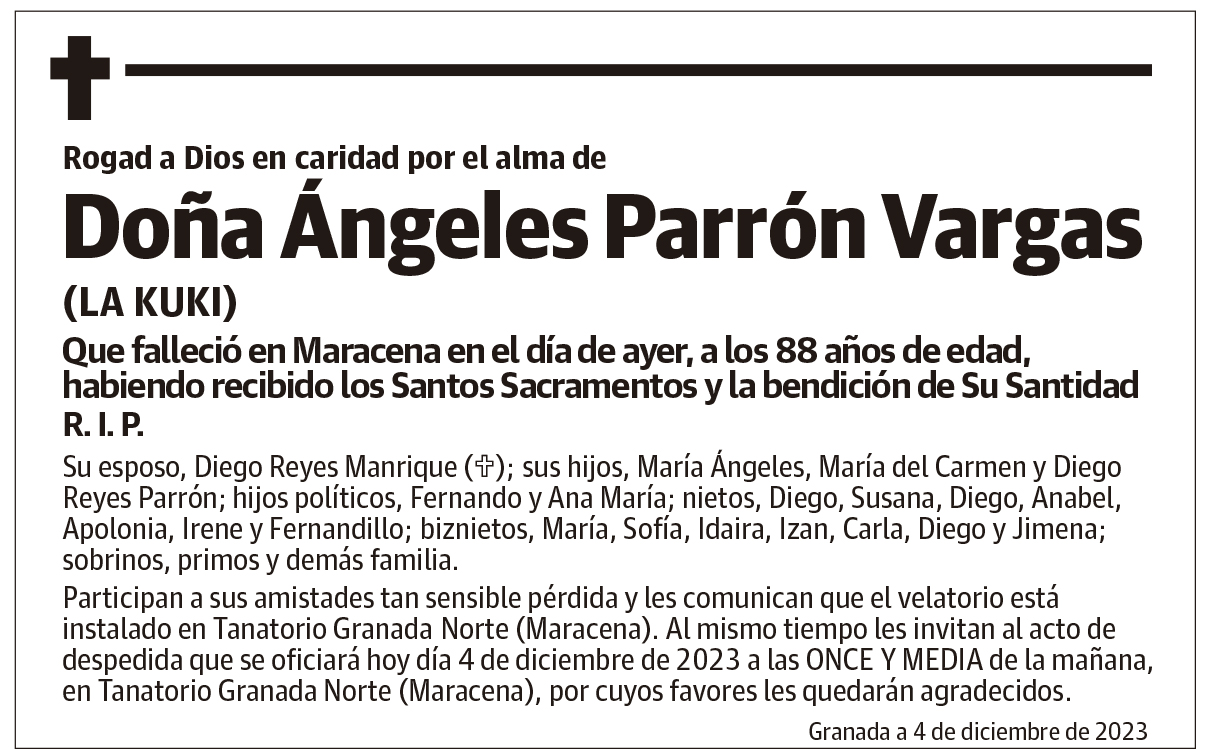 Doña Ángeles Parrón Vargas