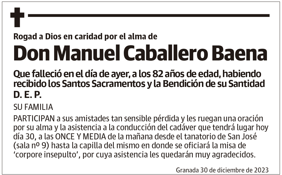 Don Manuel Caballero Baena