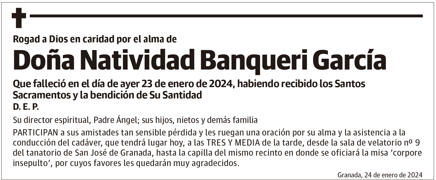 Doña Natividad Banqueri García