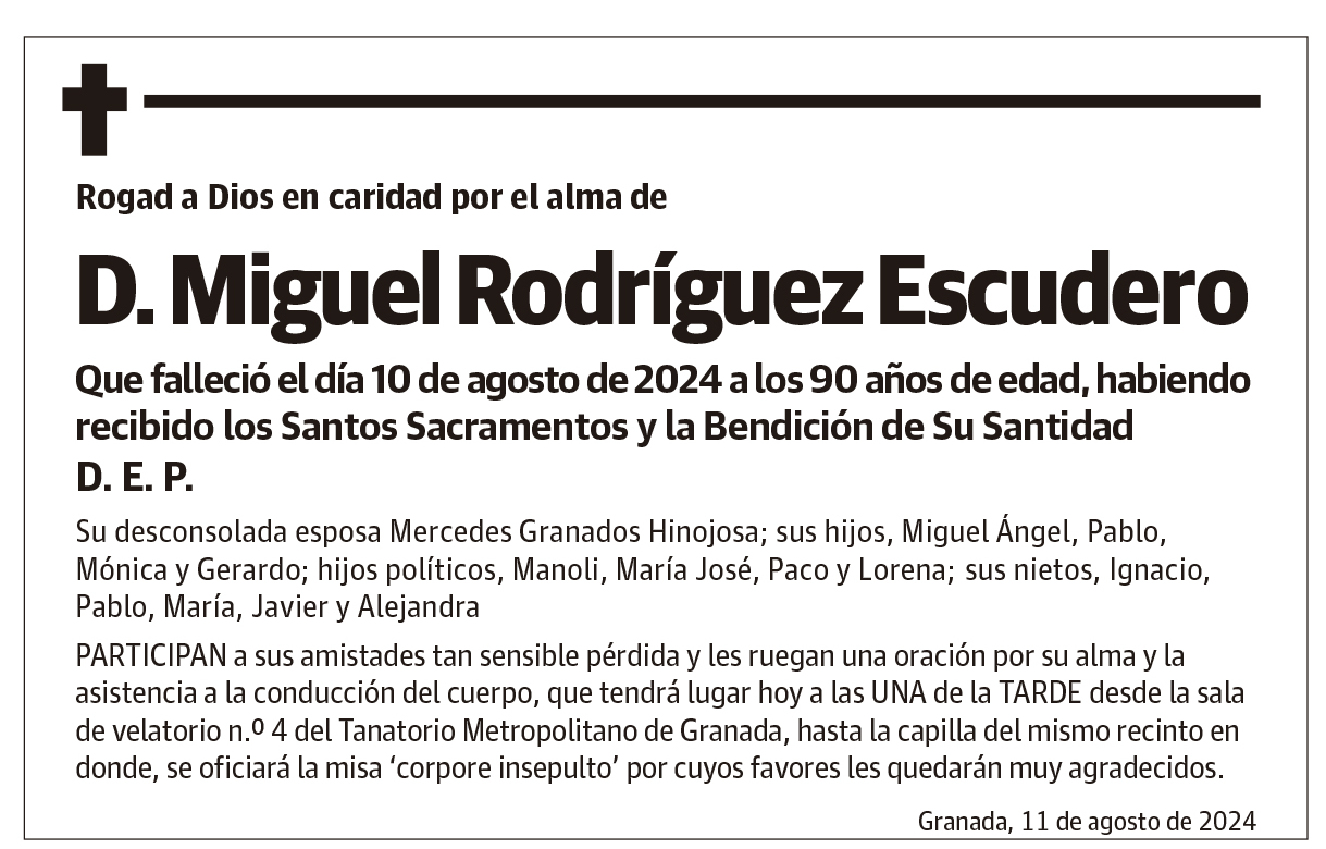 D. Miguel Rodríguez Escudero