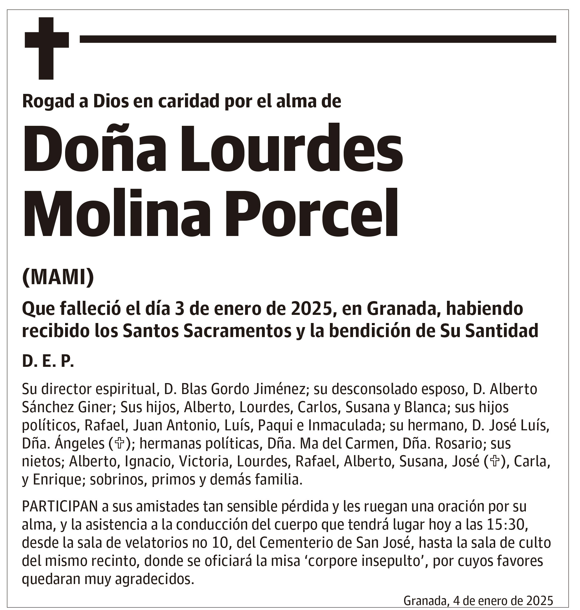 Doña Lourdes Molina Porcel
