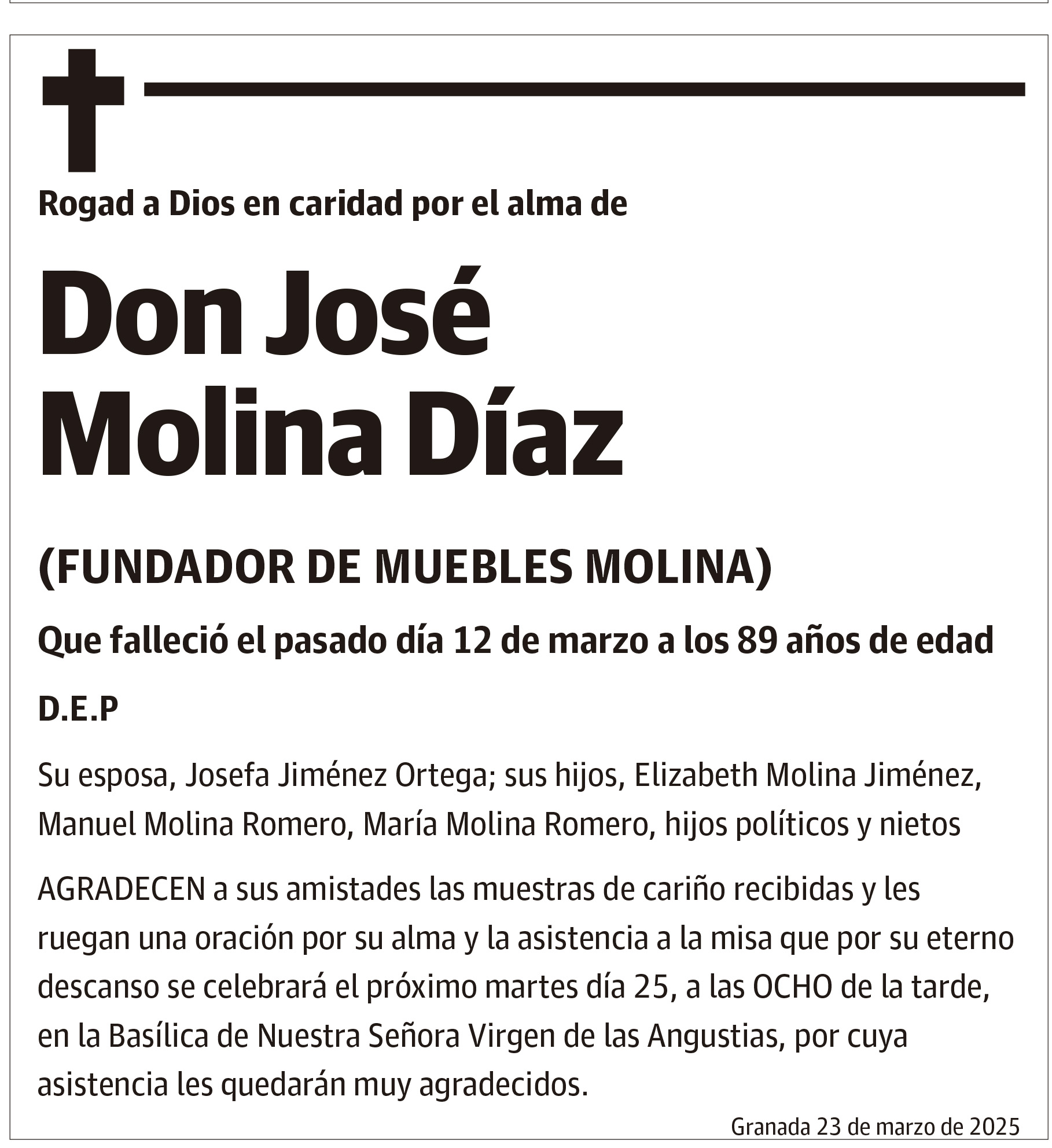 Don José  Molina Díaz