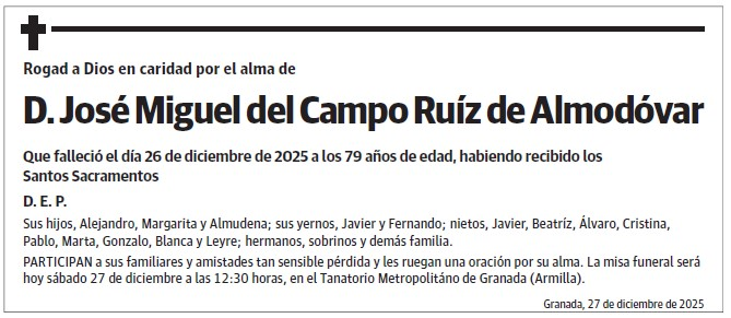 D. José Miguel del Campo Ruíz de Almodóvar