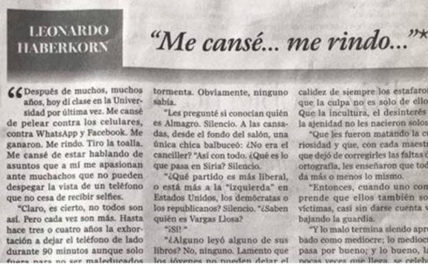 Educación  La contundente carta de despedida de un 