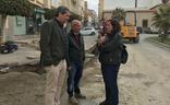 Sergio García Alabarce y María José Sánchez en su visita a las obras del vial del paseo de La Rábita./IDEAL