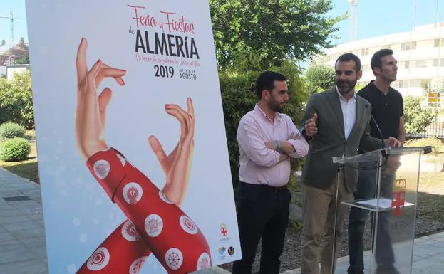 Unas manos 'flamencas', en el cartel de la Feria de Almería 2019
