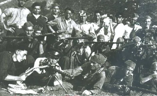 Maquis de la agurpación guerrillera de Granada en la sierra, en 1948./