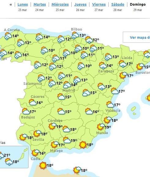 el tiempo en semana santa